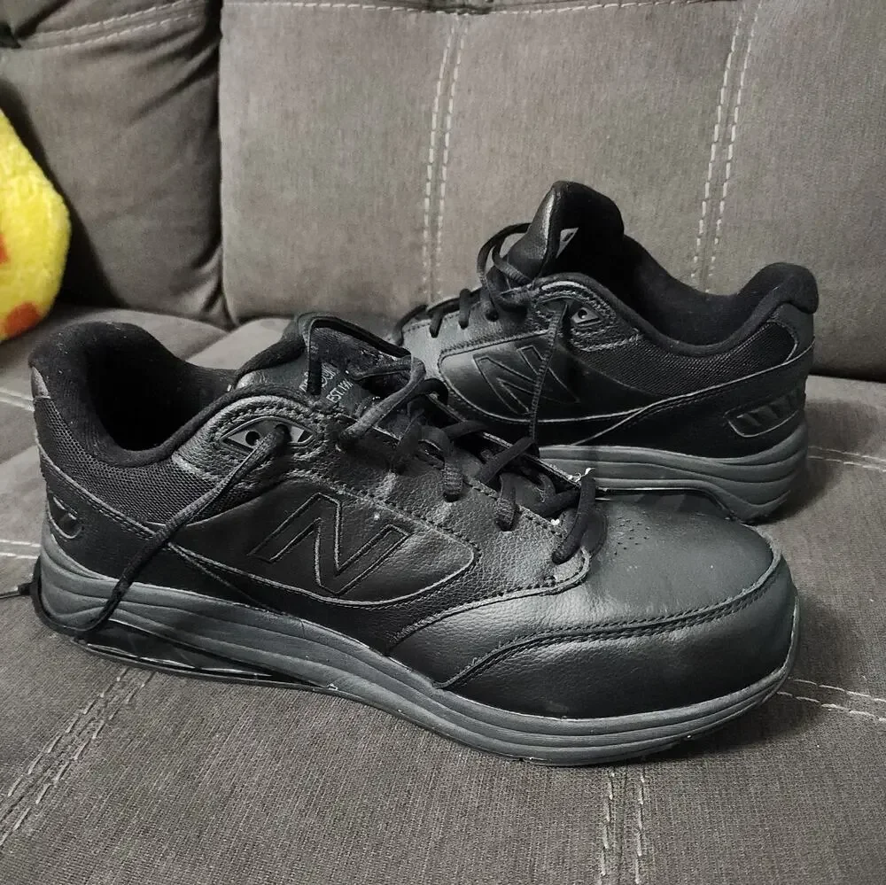 New Balance 928v3 Rollbar Black Leather Walking Shoes MW928BK3 Men's Size 15 D